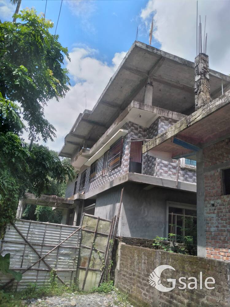 46 lessa land with G+2 unfurnished building. Bakhrapara part 2.  Bongaigaon Assam 