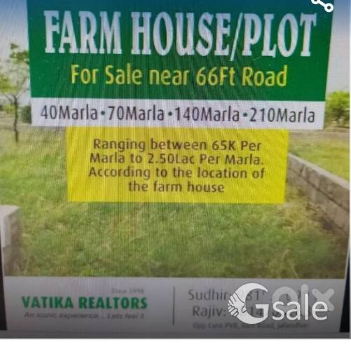 Farm house 110 marlas in just 1.75 lac per marla nr CT INSTITUTE available for saleBoundry walled 