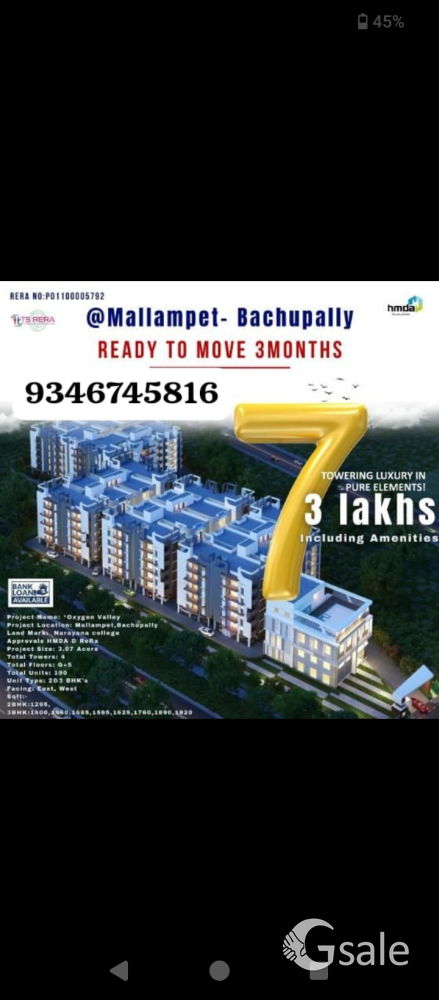 Apartments / Flats for Sale in Bachupally, Hyderabad