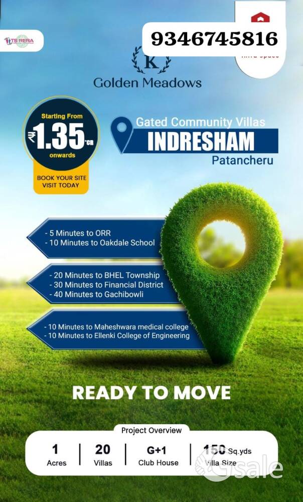 Villas for Sale in Indresham, Hyderabad