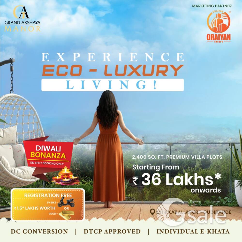 Villa plots available near ISHA FOUNDATION Chikkaballapur Road