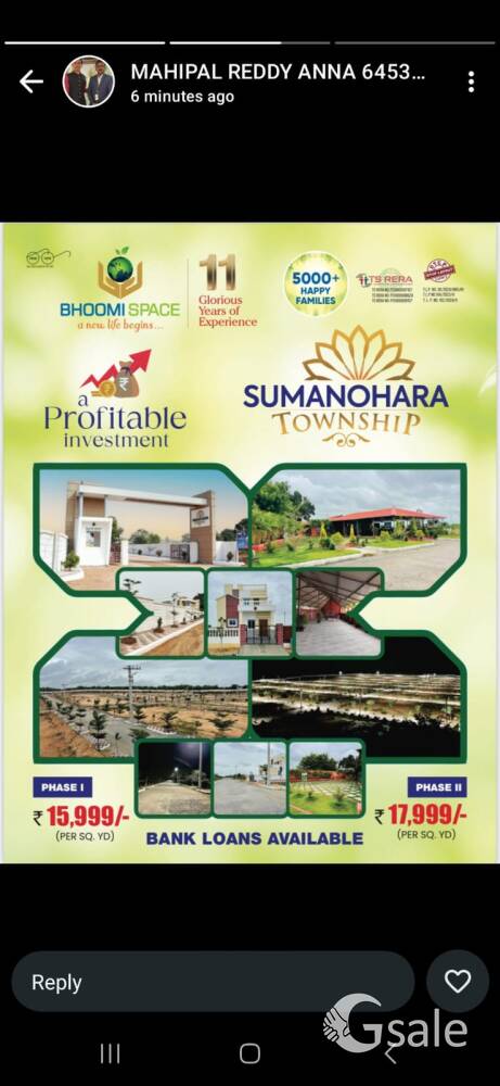 Sumanohara township at Masaipet on Medchal -Nagapur Highway 