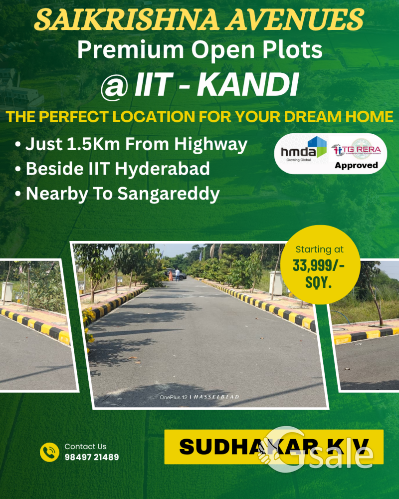 Premium Residential Open Plots @ IIT HYDERABAD 
