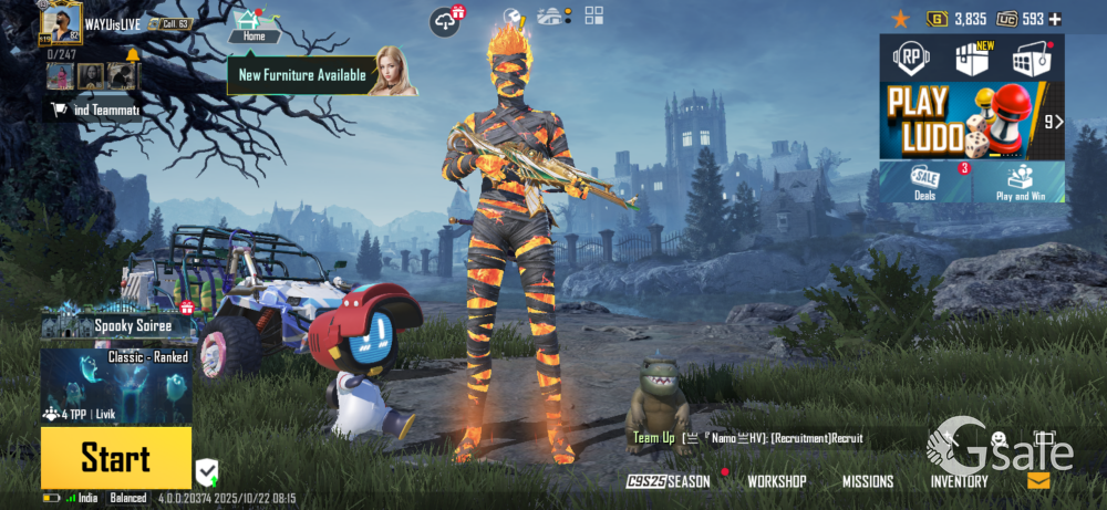 Bgmi 83 Level id Premium with glacier and more
