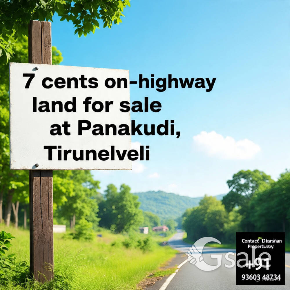 On Highway Property 7 Cent in Panagudi