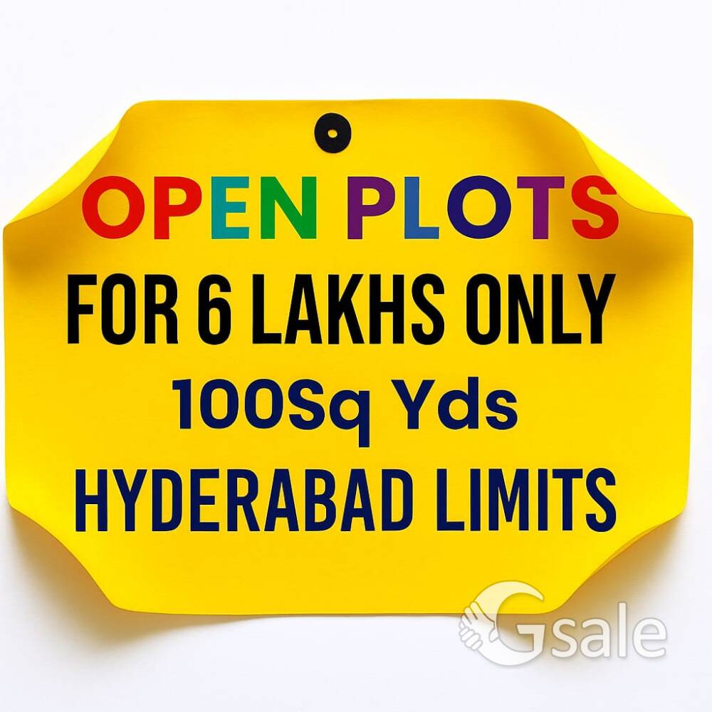 OPEN PLOTS FOR  6 LAKHS BELOW 