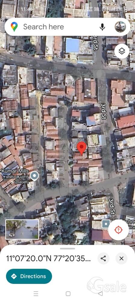 3 cent land for sale in Tirupur city main 