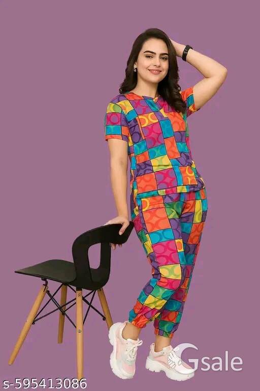 Trendy Printed Co-ord Set for Women | Comfortable Matching Top & Bottom Outfit |