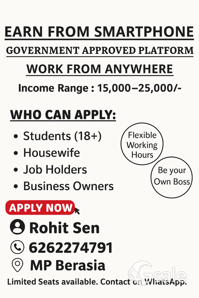 Work from home house wife college student job person anything else.20000-30000 | Monthly