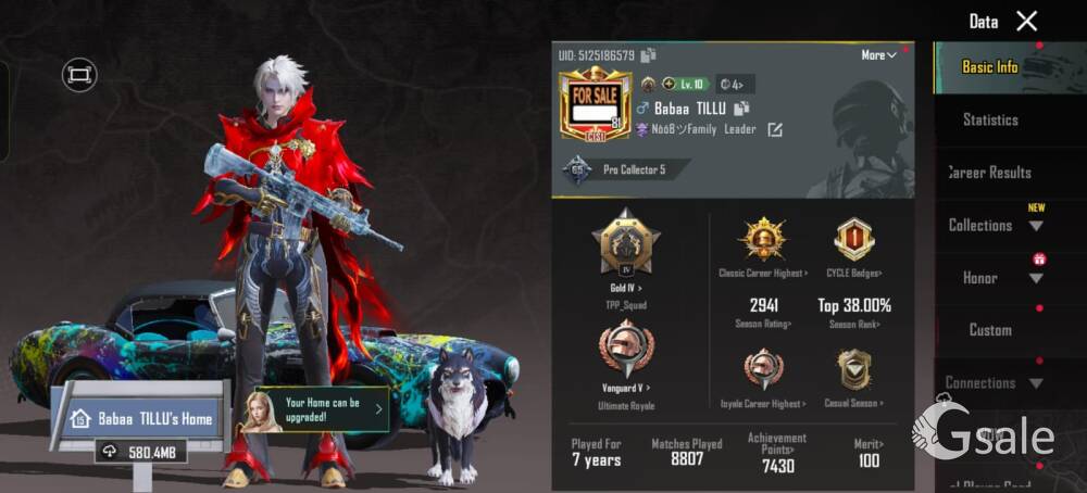 BGMI id For sell (81 lvl)