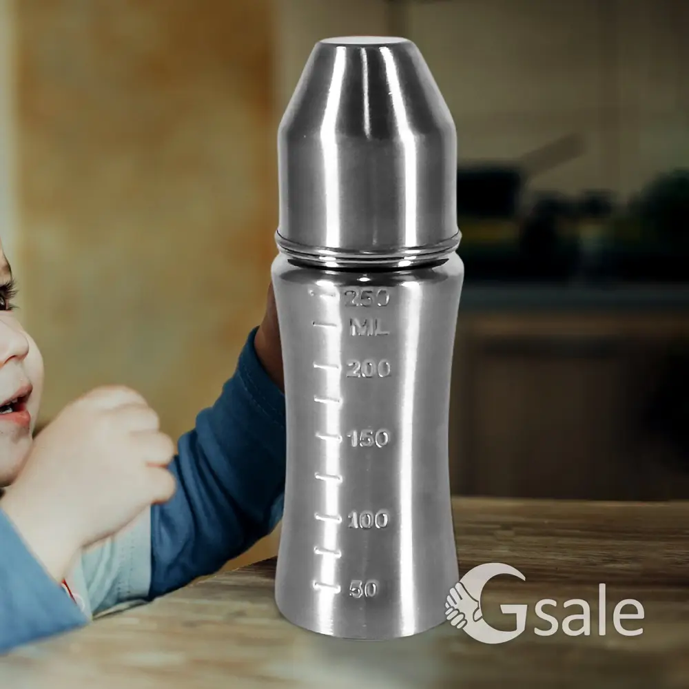 Stainless Steel Baby Feeding Bottle Milk Bottle for New Born / Infants / Toddler Up to 3 Years