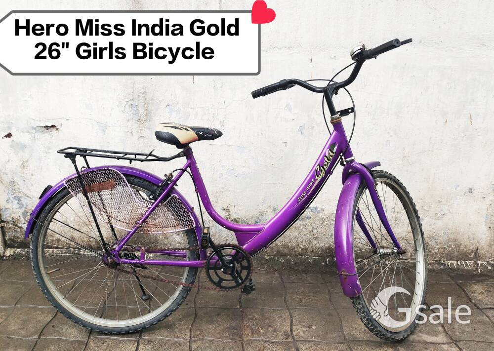 Hero Miss India Gold 26" - Girls Bicycle for sale in Good Condition in Coimbatore Saibaba colony.
