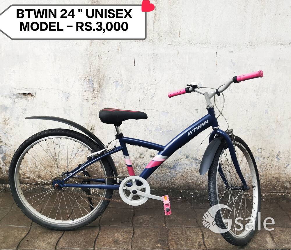 BTWIN 24" UNISEX MODEL BICYCLE FOR SALE IN GOOD CONDITION IN COIMBATORE SAIBABA COLONY.