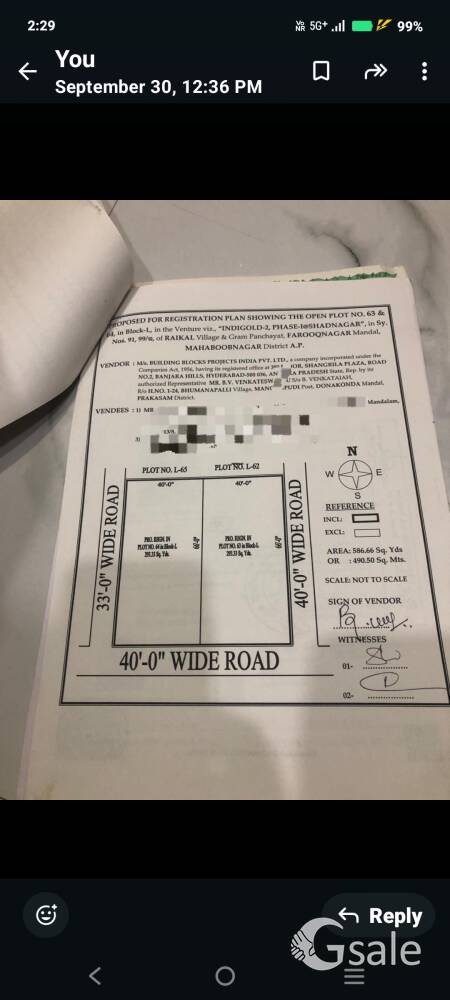 urgent sale bangalore hiway shadhnagra municipality lo dtcp aproval lowest price available 