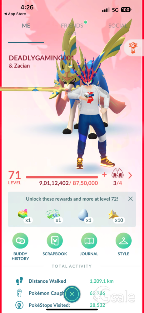 Pokémon go ACC sell