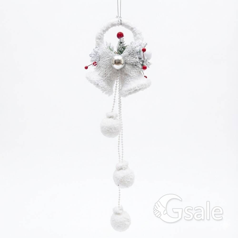 Snowy White Bell Hanging Ornament