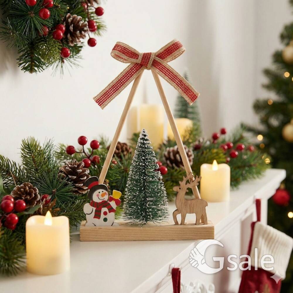 Rustic Wooden Christmas Tabletop Display