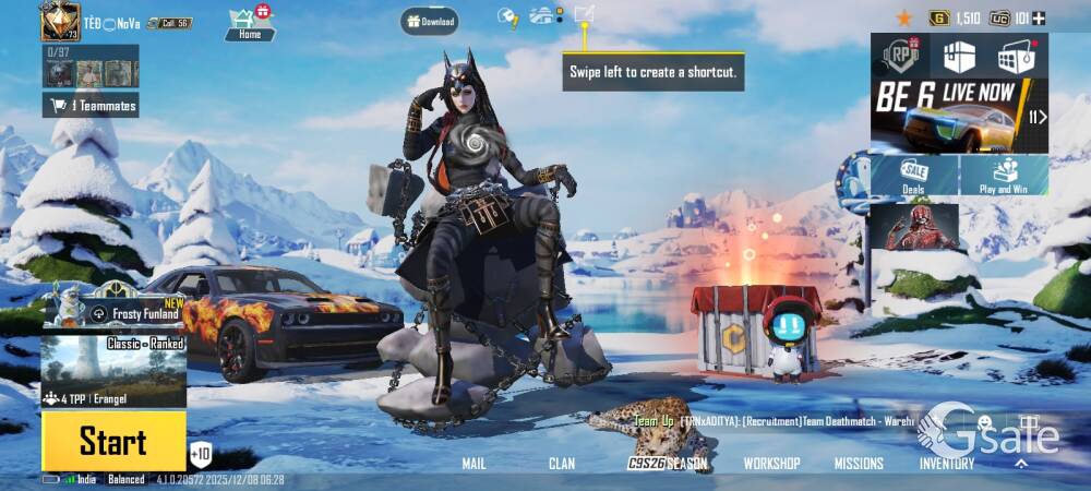 Level 73 BGMI Account for Sale