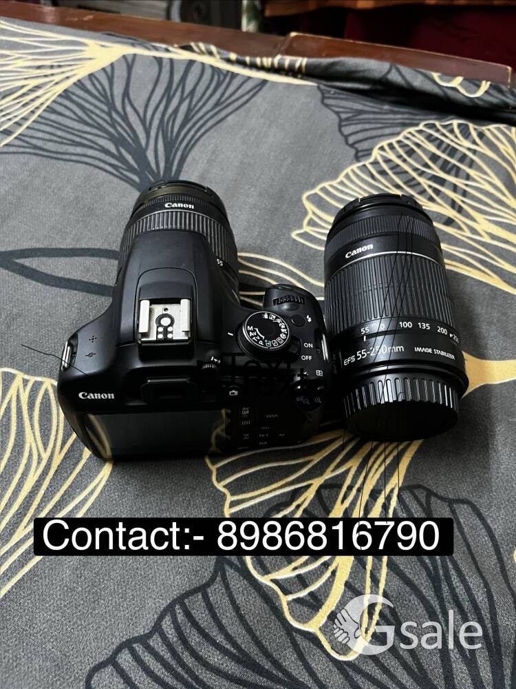 DSLR camera 1200D with 55-250 tellelens for Sell 