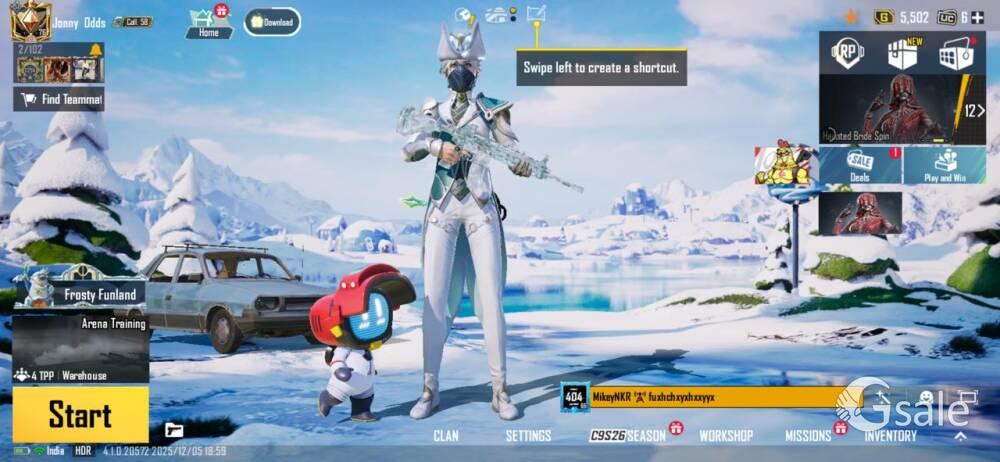 BGMI M416 GLACIER MAX ( LVL 7 ) + SILVANOUS X-SUIT ( LVL 2 ) AND MORE ITEMS 