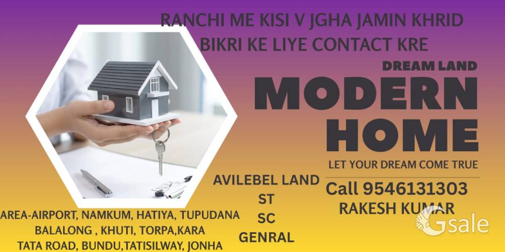Ranchi me general,sc,st plot lane ke liye contact kre 9546131303