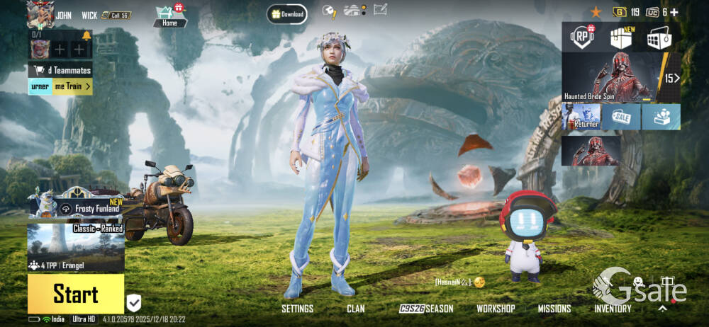 BGMI ACCOUNT SELL LEVEL 73