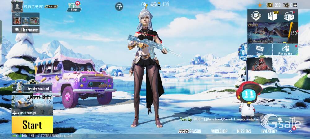 M416 Glacier max BGMI Account 