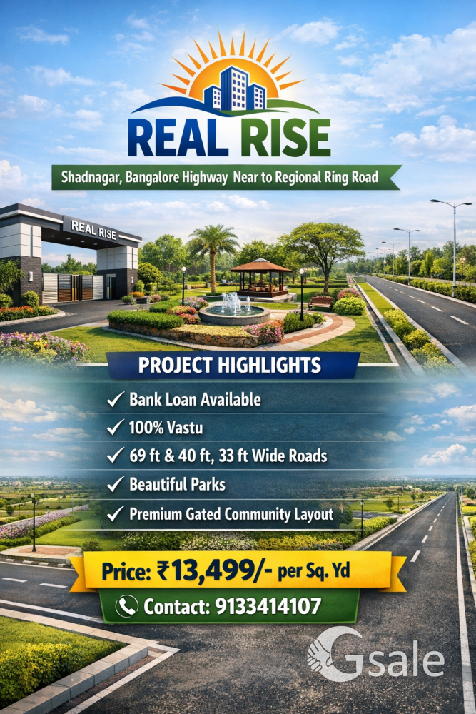 Open Plots for Sale in Shadnagar, Bangalorehighway 