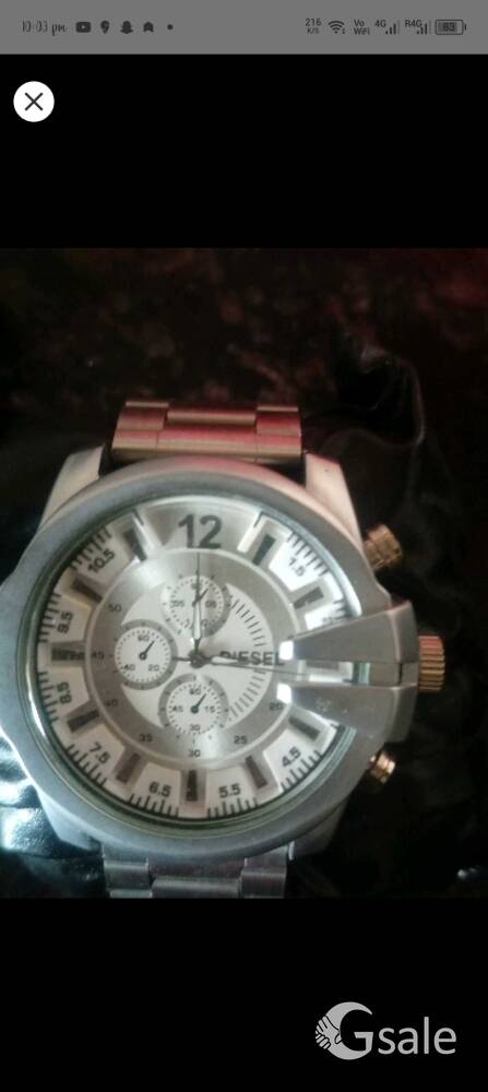 Diesel Mega Chief Silver Watch 
