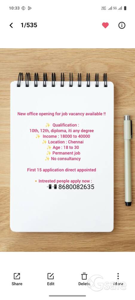 new office opening for job vacancy 