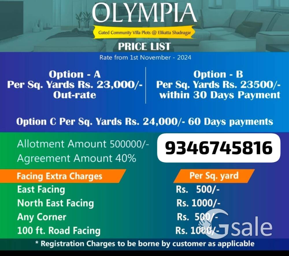 HMDA Plots for Sale Shadnagar