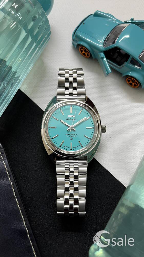 HMT Kohinoor Turquoise Blue Unisex Mechanical Watch
