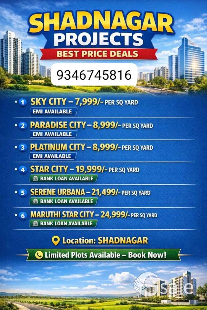 Plots For Sale in Shadnagar 