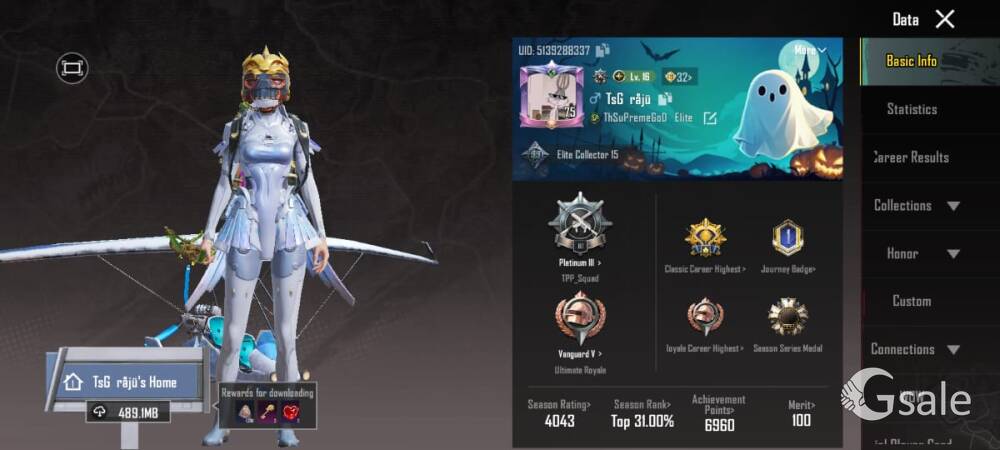 BATTLE GROUNDS MOBILE INDIA ID LEVEL 75