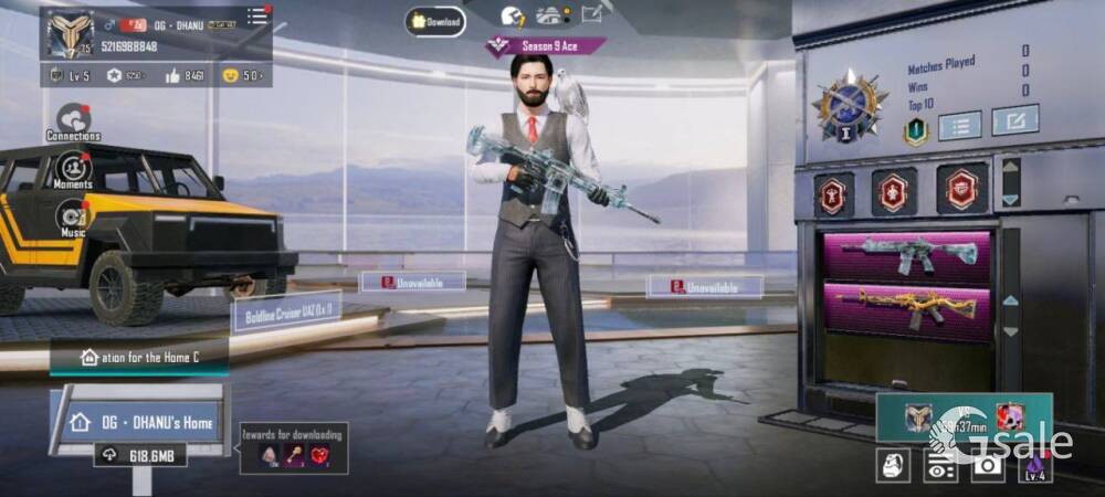 Bgmi M416 glacier level 4 id sell 