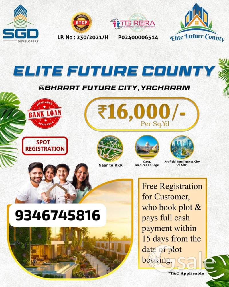 Elite Future County, Plots For Sale in Yacharam 