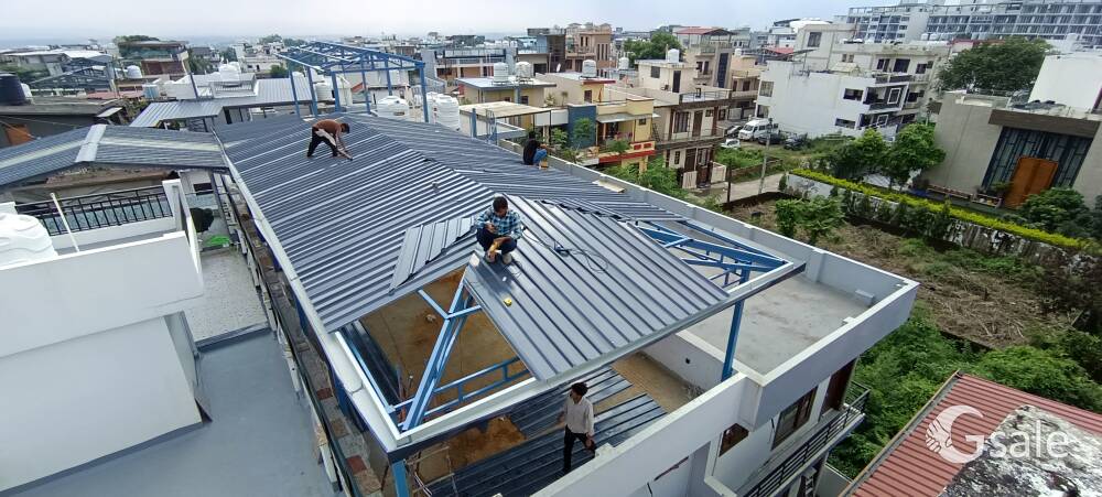 Tinsed prefabricated house prefab cottage homestay resort and interior and exterior work