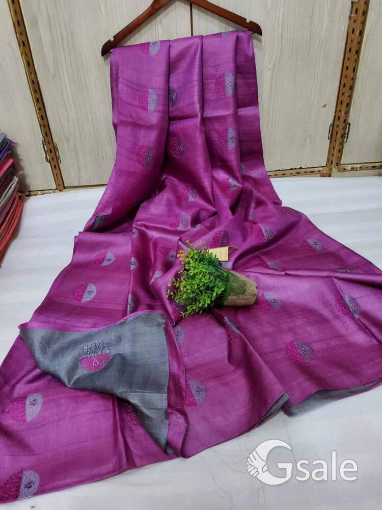 tusser silk saree 