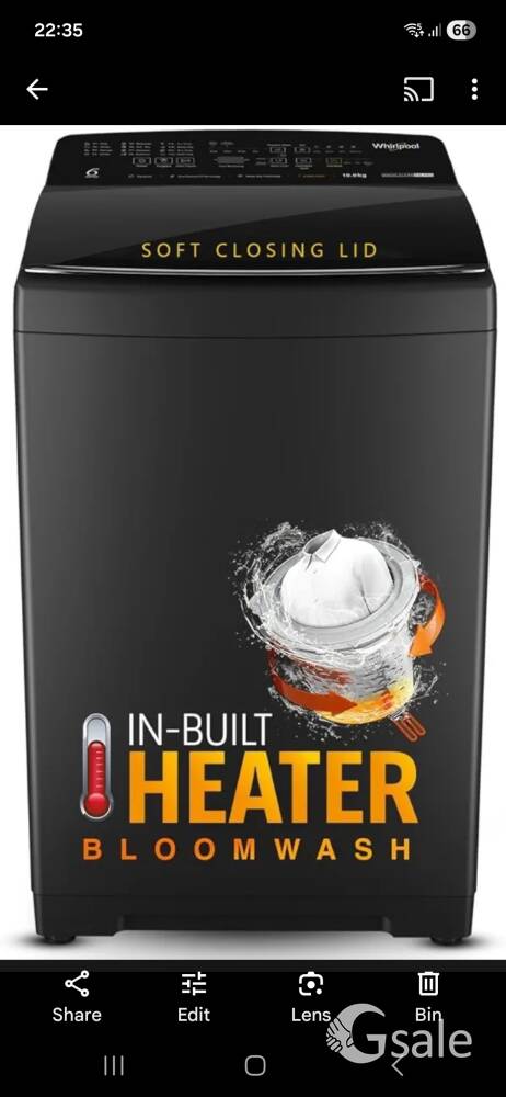 Whirlpool washing machine fully automatic 10kg