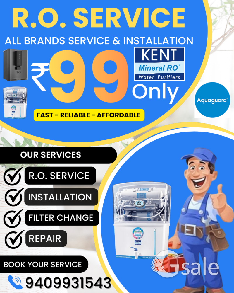 RO SERVICE INSTALLATION FILTER CHANGE REPAIR NEW RO 