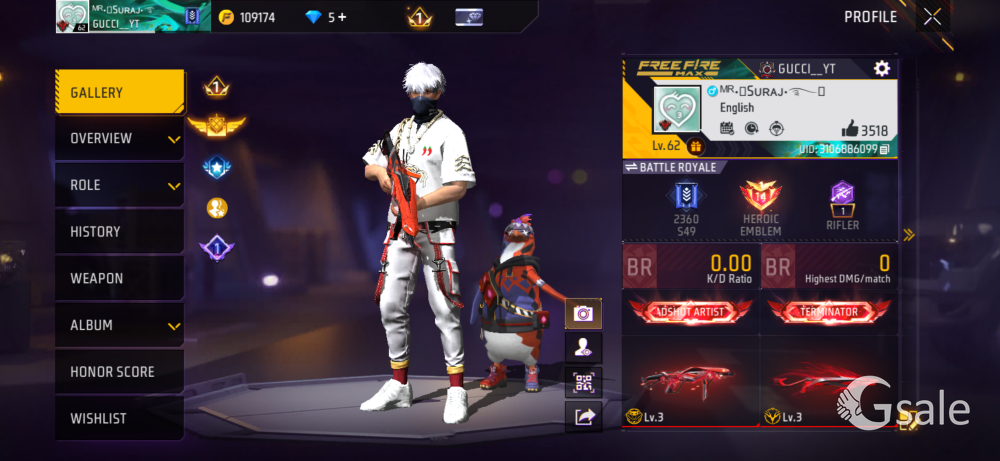Free fire max id sell