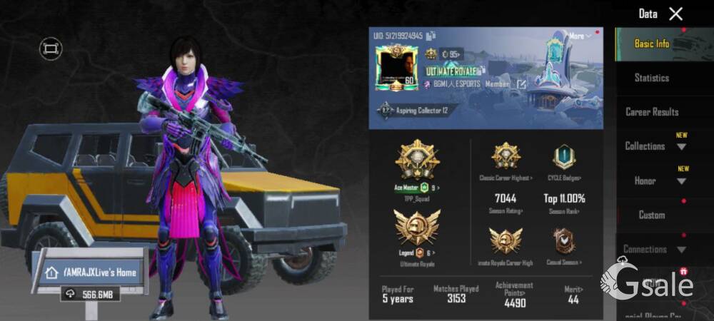 Bgmi glacier account 