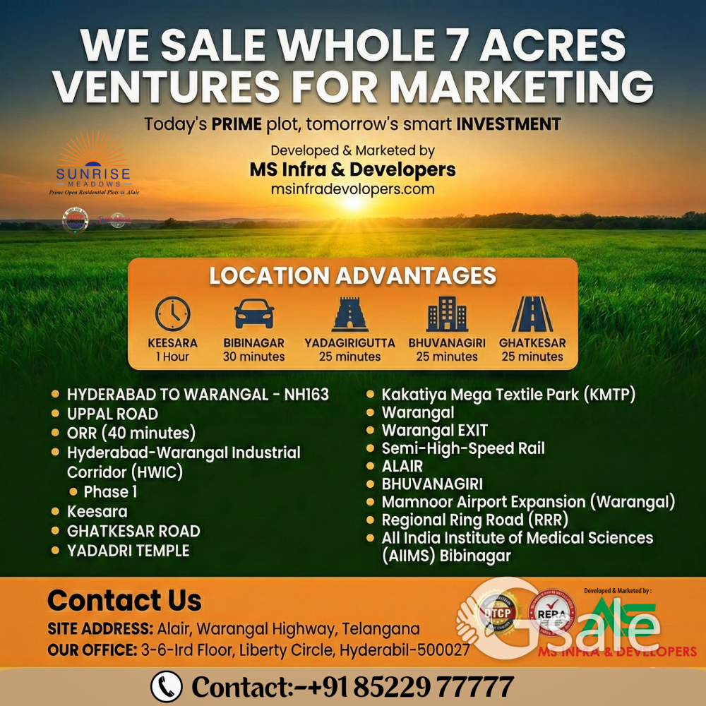 We Sale Whole 7 Acres Ventures Plots Aler 