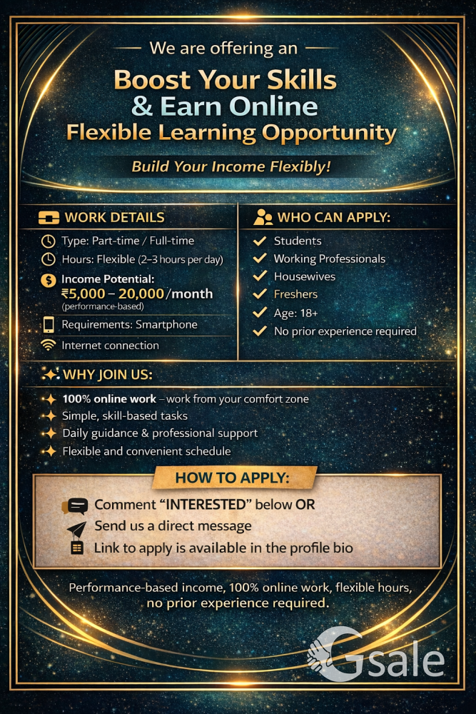 Work From Home Opportunity . Learn Digital Skills & Earn 