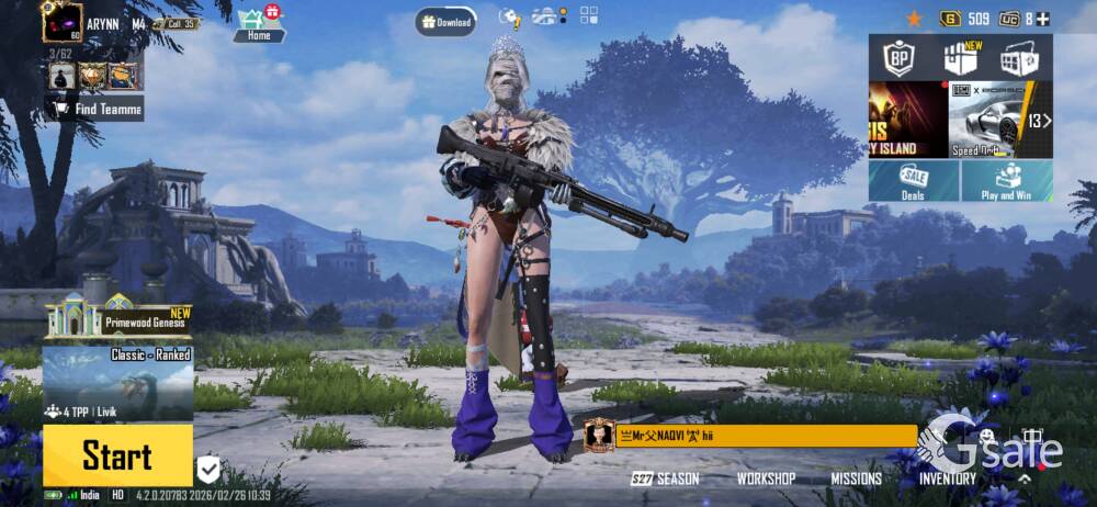 BGMI ID FOR SALE 2 MAX GUNS X SUIT MYTHIC 