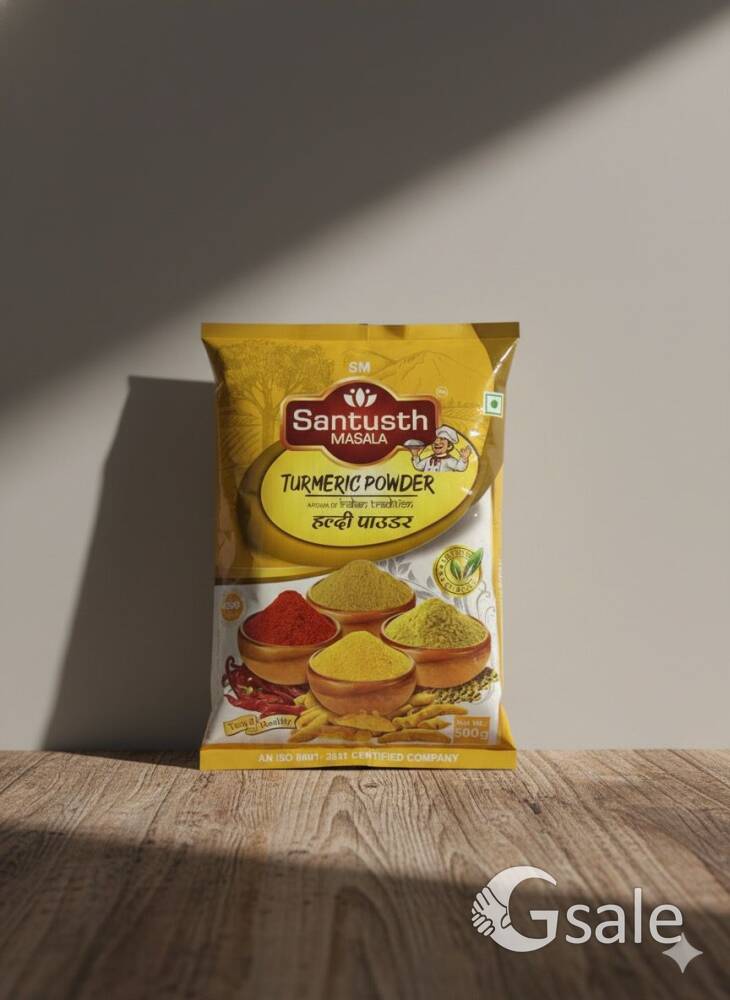 Santusth Masala – Shuddh Haldi, Mirch, Dhaniya Powder, Garam masala, kitchen king,meet masala Availa