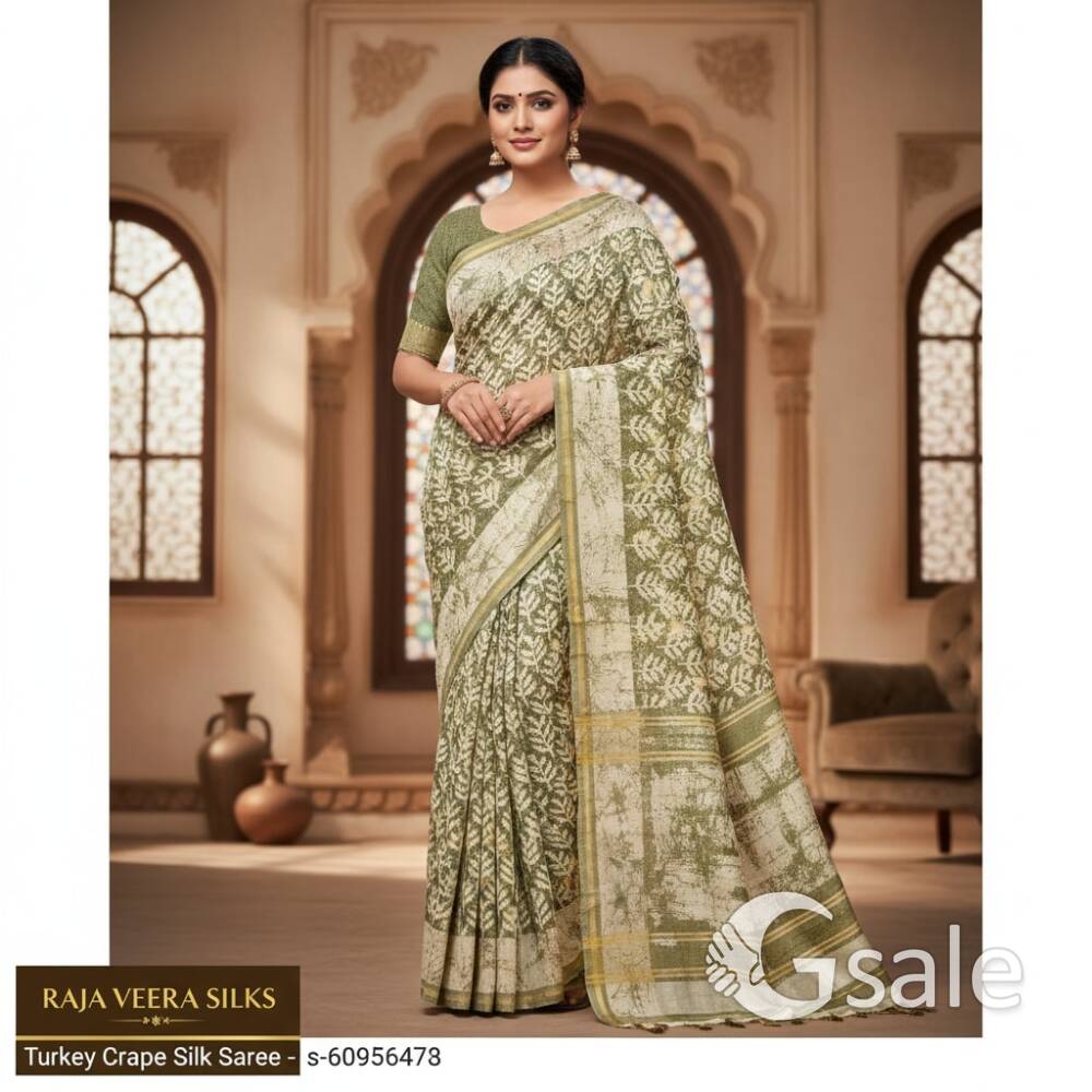 Crepe silk saree 