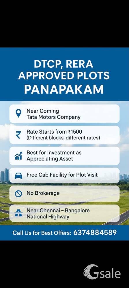 Panapakkam DTCP RERA APPROVED PLOTS 
