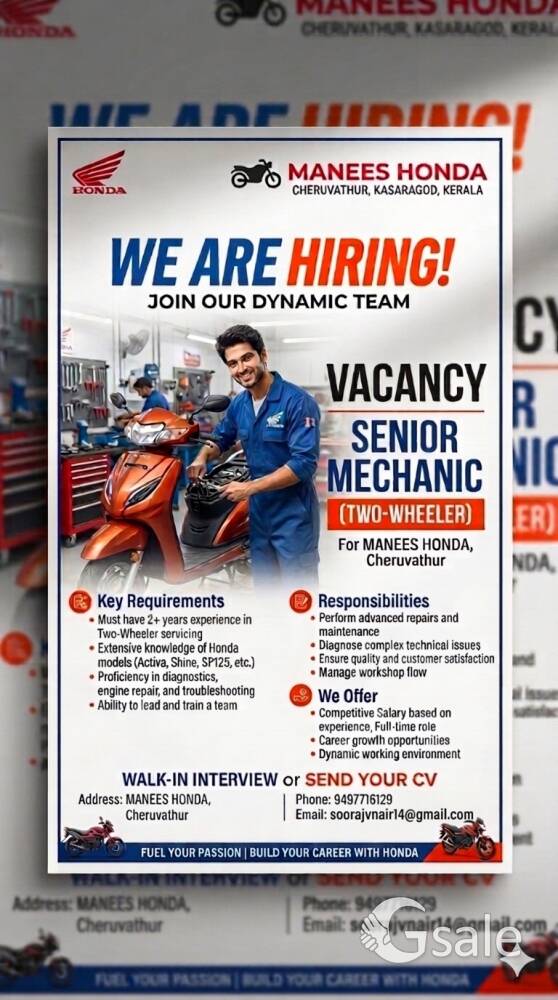senior mechanic two wheeler 