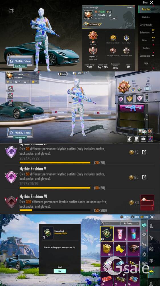 bgmi mythic id for sell